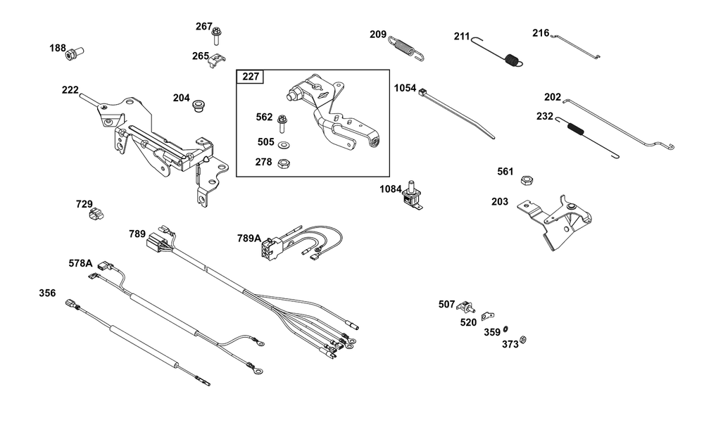 Controls Group Diagram and Parts List for 386777-0145-G1  Briggs and Stratton Engine